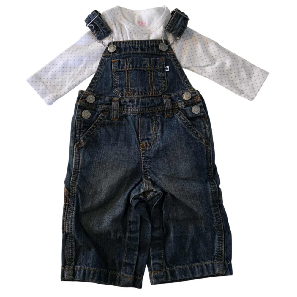 NWT Carter Overall's with long sleeve onesie